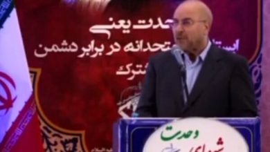 قالیباف: خدا نگذرد از کسانی که می‌خواهند تخم تفرقه را در کشور بپاشند