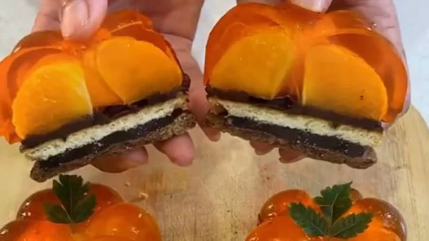 دسر نارنگی و بیسکویت